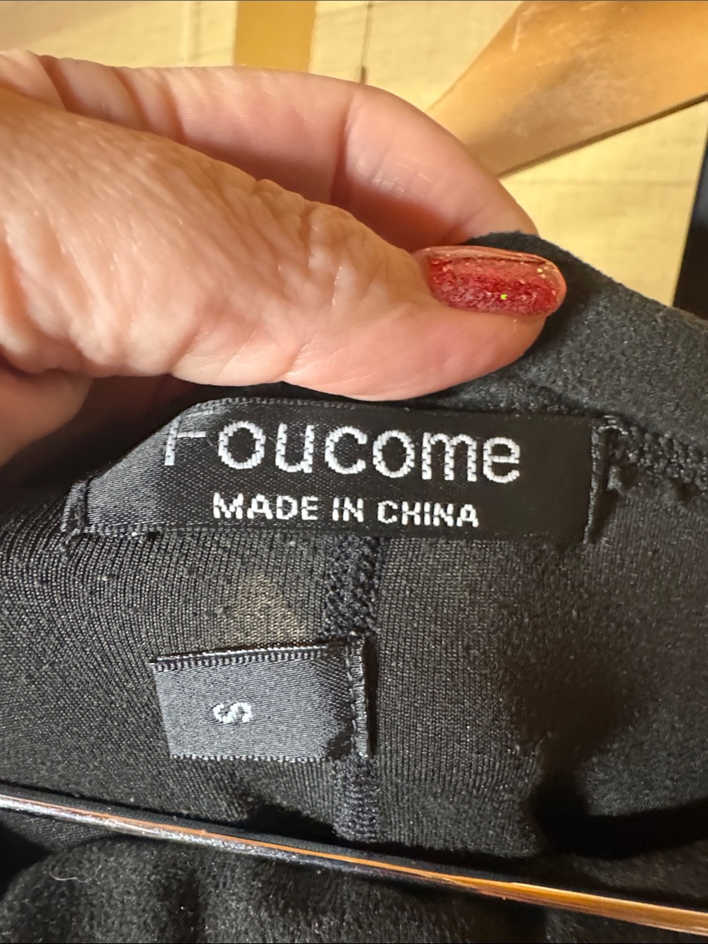 Foucome Over-the-Belly Maternity Bike Shorts Black Side Pocket Size S - Picture 3 of 6